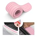 8sanlione Non-Slip Rubber Car Rear Bumper Guard Strip, Pink/35.4"x2.7"
