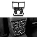 Car Rear A/C Outlet Vent Armrest Box Decals for 2011-2014 Dodge Charger/Chrysler 300 Accessories Carbon Fiber Interior Stickers (Without USB)