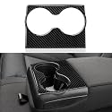 Car Rear Seat Cup Holder Cover Decals for 2011-2023 Dodge Charger/Chrysler 300 Accessories Carbon Fiber Interior Stickers
