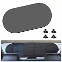 Car Rear Window Sun Shade, UV Rays Protection Mesh Cover with Suction Cups, 39"x19" Sun Blocker for Baby, Kids, Pets, Heat Shield for Rear Facing Seats