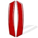 muekzru Car Reflective Trim Side Marker Stickers,Automotive Exterior Accessories Reflector Guard for Car SUV Pickup Truck Wheel Well Arch or Side Bumper Fenders,Outdoor Safety (RED-2PCS)