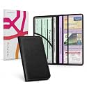 Car Registration and Insurance Holder, Carbon Black Premium PU Leather