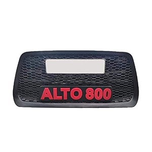 car saaz red alpha front chrome grill compatible with alto 800 type-3 2016-2018