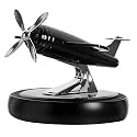 Car Seat Aroma Aeroplane Car Air Freshener Scent Car Fragrance perfume Aromatherapy Decoration Perfume Solar Power Plane Diffuser with refill (5Ml) (Black)