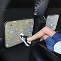 Car Seat Back Protectors with Crystal Rhinestones, Bling Bling Kick Mats Protector，Universal Fit Sparkling Diamond Automotive Interior Protectors for Girls Color 2Pcs