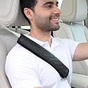 Car Seat Belt Shoulder Pads (Pack of 2) Car Safety Belt Soft Pad Cover for Comfortable Driving, Universal Fit for All Cars and Backpack (Black, 12 Inch Length)