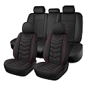 Car Seat Cover for MINI Cooper S Clubman 2008-2012, Seat Covers Full Set,Non-Slip Waterproof seat Cover,Wear-Resistant Nappa Leather car seat Covers. (Standard 5 Seats/Black)