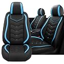 Car Seat Cover for Mini Cooper S Clubman 2008-2012, Driver's Seat Covers,Non-Slip Waterproof seat Cover,Wear-Resistant Nappa Leather car seat Covers. (Standard 2 Seats/Black Blue)