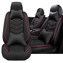 Car Seat Cover for Mini Cooper S Clubman 2008-2012, Driver's Seat Covers,Non-Slip Waterproof seat Cover,Wear-Resistant Nappa Leather car seat Covers. (Luxury 2 Seats/Black)
