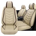 Car Seat Cover for Mini Cooper S Clubman 2008-2012, Driver's Seat Covers,Non-Slip Waterproof seat Cover,Wear-Resistant Nappa Leather car seat Covers. (Standard 2 Seats/Beign)