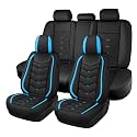 Car Seat Cover for MINI Cooper S Clubman 2008-2012, Seat Covers Full Set,Non-Slip Waterproof seat Cover,Wear-Resistant Nappa Leather car seat Covers. (Standard 5 Seats/Black Blue)
