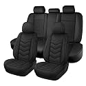 Car Seat Cover for MINI Cooper S Clubman 2008-2012, Seat Covers Full Set,Non-Slip Waterproof seat Cover,Wear-Resistant Nappa Leather car seat Covers. (Standard 5 Seats/Pure Black)