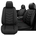 Car Seat Cover for Mini Cooper S Clubman 2008-2012, Driver's Seat Covers,Non-Slip Waterproof seat Cover,Wear-Resistant Nappa Leather car seat Covers. (Standard 2 Seats/Pure Black)