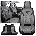Car Seat Covers for BMW 535i 2008-2016, Premium Nappa Leather Car Seat Covers, Airbag Compatible &amp; Anti-Slip Car Seat Covers Sets(5 Seats/Black Gray)