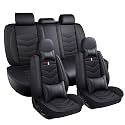 Car Seat Covers Fit for KIA Soul 2010-2025, Leather Seat Covers for Car, Waterproof Non-Slip Durable Car Seat Protector(5 Seats with Pillow,Black)