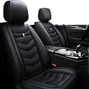 Car Seat Covers Fit for KIA Soul 2010-2025, Leather Seat Covers for Car, Waterproof Non-Slip Durable Car Seat Protector(2 Seats,Black)