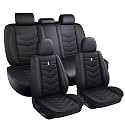 Car Seat Covers Fit for KIA Soul 2010-2025, Leather Seat Covers for Car, Waterproof Non-Slip Durable Car Seat Protector(5 Seats,Black)