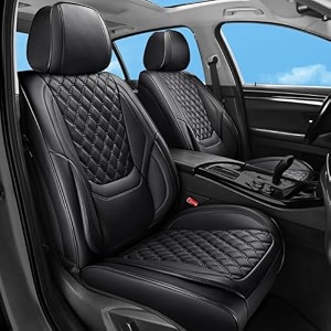 car seat covers full set5 seat leather seat covers for carsfront seats and back seat coverwaterproof car seat cushion protectorsuniversal fit for most cars suv trucksblack full set