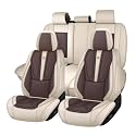 Car Seat Covers Full Set for Chevrolet Chevy Camaro 2016-2024,Beige&Brown