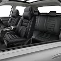 Car Seat Covers for X2,for BMW X2 2018-2025 2026,Waterproof Leather Seat Covers,Compatible Airbag,Full Set Comfort Car Seat Protectors for Most Cars(Pillows,Black)