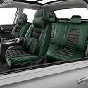 Car Seat Covers for X2,for BMW X2 2018-2025 2026,Waterproof Leather Seat Covers,Compatible Airbag,Full Set Comfort Car Seat Protectors for Most Cars(Pillows,Black&amp;Green)