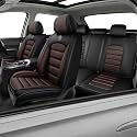 Car Seat Covers for X2,for BMW X2 2018-2025 2026,Waterproof Leather Seat Covers,Compatible Airbag,Full Set Comfort Car Seat Protectors for Most Cars(Black&amp;Coffee)