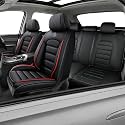 Car Seat Covers for X2,for BMW X2 2018-2025 2026,Waterproof Leather Seat Covers,Compatible Airbag,Full Set Comfort Car Seat Protectors for Most Cars(Black&amp;Red)