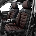 Car Seat Covers for X2,for BMW X2 2018-2025 2026,Waterproof Leather Seat Covers,Compatible Airbag,Front Set Comfort Car Seat Protectors for Most Cars(Black&amp;Coffee)