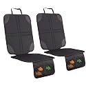 Car seat Protector, 2Pack Car Seat Protectors for Child car seat - Large Particle Silica Gel Non-Slip Base Material + Waterproof 600D Fabric + 2 Storage Pockets