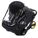 Car Seat Rain Cover,Food Grade EVA,Universal Car Seat Rain,Waterproof, Windproof Protection,Protect from Dust Snow,Rain Cover Features Quick-Access Zipper Door and Side Ventilation(Black)
