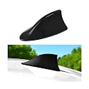 Car Shark Fin Antenna Cover, Top Roof Aerial Base AM/FM Radio Signal Base with Adhesive Tape, Fashionable Automotive Top Decoration Replacement, Universal for Vehicles (Black)