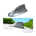 Car Shark Fin Antenna Cover, Top Roof Aerial Base AM/FM Radio Signal Base with Adhesive Tape, Fashionable Automotive Top Decoration Replacement, Universal for Vehicles (Gray)