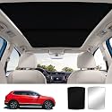 Car Sunroof Compatible with Tiguan 2023-2017 5-Door SUV, Foldable Glass Roof Sunshade with Storage Bag, Sunshade Roof Heat Insulation Sun Protection Roof Sunshade Interior Sunroof Shade