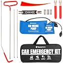 Car Tool Kit with Long Reach Hook & Air Wedge for Getting Things