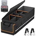 Car Trunk Organizer and Storage with Lid &amp; Removable Leakproof Cooler Bag, Car Accessories 6 Removable Dividers for Custom Space, Collapsible Large Trunk Organizers Interior for SUV Sendan with Cover