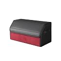 Car trunk storage box Big capacity Multifunctional suede car Folding Storage Box(Orange)