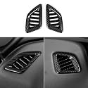 Car Upper Air AC Vent Outlet Decals for 2018-2022 Honda Accord 10th Gen Accessories ABS Carbon Fiber Stickers
