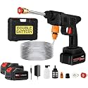 Car Washer High Pressure Gun HUJIQ SALES Cordless Portable Wireless Pressure Washer Gun 48V 12000mah High Pressure Water Gun for Car Wash Bike Washing Cleaning| Adjustable Nozzle and 5M Hose Pipe