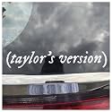 in This car we Listen to tayloris Version Car Stickers - Car Decals - Music Lover Bumper Stickers - 7.9 x 1.8 inches - White