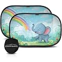 CARAMAZ Car Window Shade for Baby with Certified UV-Protection 2 Pack - 20"x12"
