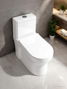 cara mark premium one piece western toilet seat  soft close dual flush system premium one piece western toilet seat  soft close western commode white scretch proof full glossy