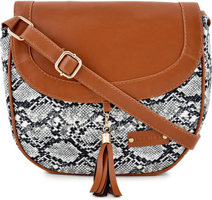 cara mia white sling bag women canvas printed sling bag