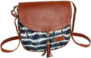 cara mia white sling bag women canvas tie-die printed sling bag