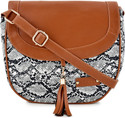 Cara Mia White Sling Bag Women Canvas Printed Sling Bag