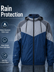 Caraba Colorblock Men Raincoat
