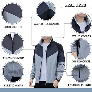 Caraba Mens Trending Lightweight Windcheater Nylon Stylish