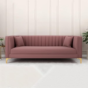 wood lewis 2 seater sofa 3 seater sofa  4 seater sofa for living room three seater sofa pink 3s