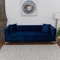 Lewis 3 Seater Sofa Set for Living Room Blue | Comfortable Three Seater Sofas Furniture | Wooden Sofa 3 Seater Couch for Home Décor Office