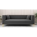 Lewis 3 Seater Sofa Set for Living Room Dark Grey | Comfortable Three Seater Sofas Furniture | Wooden Sofa 3 Seater Couch for Home Décor Office