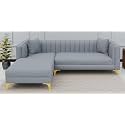 Lewis 4 Seater L Shaped Sofa for Living Room Grey LHS | Modular Corner Sofa 4 Seat | 4 Seater L Shape Sofa Set for Living Room Wedding Gifts